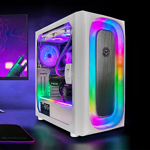 GameMachines Storm Snow Edition ATX Gaming Gehäuse, inklusive 4 A-RGB Lüfter