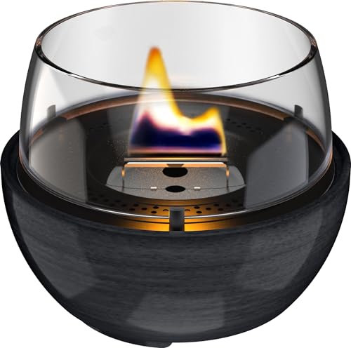 Tulip 14 Black reaktives Porzellan tischfeuer tischkamin tenderflame Ø 14,1 x 12,5 cm