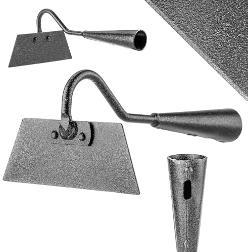 KADAX Binette de jardin sans manche - En forme de trapèze - Sarcloir en acier - Pour désherber et hacher les mauvaises herbes - Noir - 14 cm