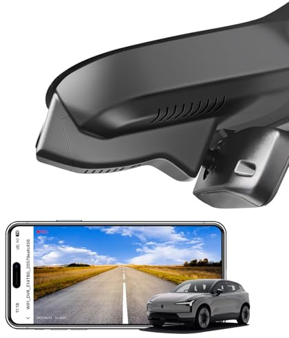 MANGOAL 4K UHD 2160P Dash Cam, Integrerat OEM-utseende Dashcam, Anpassad för Volvo EX30 2024-2026 Twin Single Motor AWD RWD, Loopinspelning, G-Sensor, WiFi & App, Lätt att installera, 64 GB kort