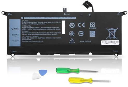 SLDYAPCX 52Wh DXGH8 Laptop Battery Compatible With Dell XPS 13 9370 9380 2019 Inspiron 13 7390 7391 2-in-1 5390 5391 7490 Latitude 3301 E3301 Vostro 5390 5391 Series 0H754V H754V G8VCF