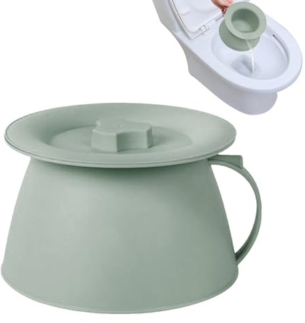 Fyrdyn Bacinilla | 1.5L Bacinilla con Tapa y Asa para Coche - Cuña Para Hombre Mujer Niño Niña Adolescente Y Adulto Mayor