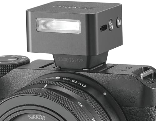ZENIKO ZT08 N Mini TTL Aufsteckblitz für Nikon Kameras (i-TTL) 28mm Weitwinkel, USB-C Aufladung, 47g, Retro Design mit OLED Display, 740 Vollblitze, Schnelle Recycle-Zeit（Black）