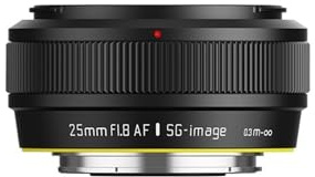 Lens, Image Objectif de Portrait à Grande Ouverture 25 mm F1.8 AF APS-C à Mise au Point Automatique, Compatible avec Sony E ZVE10 A6400,for Camera(Black)
