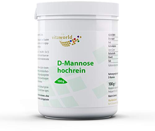 Vita World Pack de 3 D-Mannose en poudre 3 x 100g con Beneficios Adicionales Vegetariana/Vegana Made in Germany