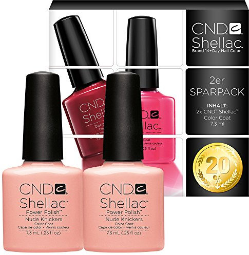 CND Shellac Nude Knickers UV Nail Polish 7.3 ml 2x Pack – 20% Discount