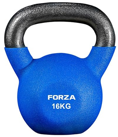 METIS Neoprene Kettlebells [4-28kg] | Exercise Equipment For Home Training & Gym Fitness – Heavy Lifting Kettlebell Weights | Cast Iron Kettlebell (16kg)