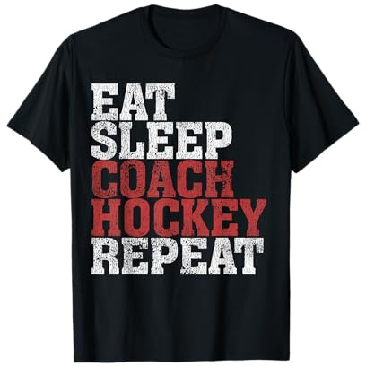 Eat Sleep Coach Hockey Repeat Hockey Coach Camisa Regalo Camiseta