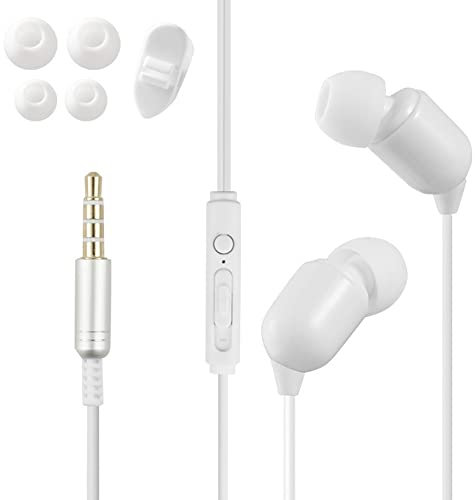 Fiauli Auriculares con Cable de 3 Metros y 3,5mm, Auriculares de Sonido HiFi, transmisión de Ruido, Universal en Vivo con/sin micrófono, Bajos para Estudio Deportivo con micrófono