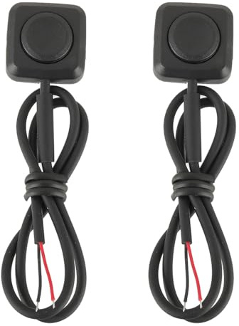 EPLZON 2 Pezzi Interruttore a Pulsante Momentaneo, Pulsanti Clacson ON/Off 12V-24V mini interruttore a pulsante per montaggio superficiale per Clacson Controllo Industriale, Esperimenti Elettronici