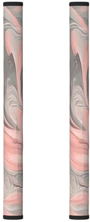 Set di 2 coperture per maniglie del frigorifero, con stampa rosa, per tenere il frigorifero, microonde, lavastoviglie, forno da impronte digitali e macchie di olio