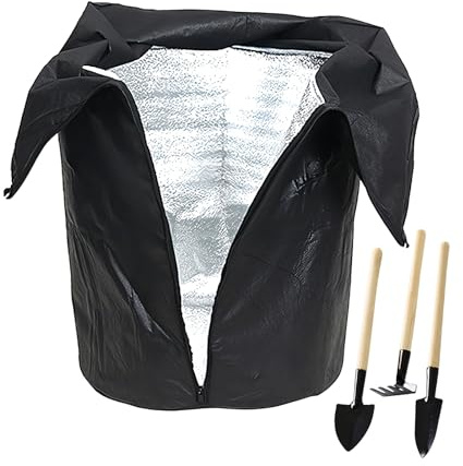 Genérico Protección Invernal para Plantas | Bolsa De Aislamiento Térmico con Cierre De Cordón | Protector De Macetas De Jardín Exterior - Arbustos Florales Árboles Frutales Patio Exterior