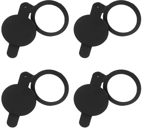 GLEAVI Cache-jonction de Porte en Cuivre Massif 16mm/20mm Noir, Lot de 4 Caches-porte Anti-regard pour Portes D’appartement, Protection Vie Privée, Sécurité Maison et Bureau