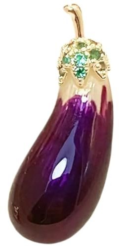 balacoo Spilla da Balia Fermaglio Anti-scivolamento a Forma di Melanzana in Rame Elegante e Facile da Fissare per Cappotti e Sciarpe, Accessorio per Feste e Anniversari