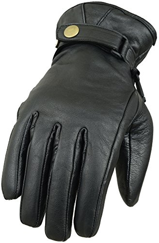 Klassische Motorradhandschuhe aus echtem Leder Gr, L