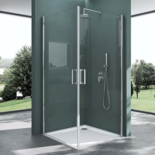 Mai & Mai Cabine de Douche en Angle Transparent sans Receveur 100x90x195cm