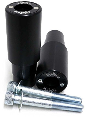 Shogun USA Made Kaw Ninja 650 Z650 Z 650 2017 2018 2019 2020 2021 2022 2023 2024 2025 2026 Black PA2 No Cut Frame Sliders Fits ABS & NON ABS Models - 715-4519