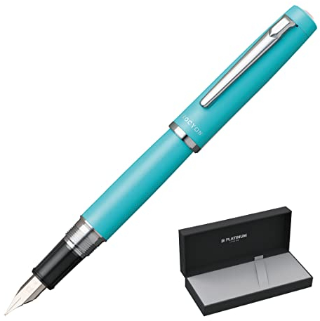 PLATINUM Procyon PNS-5000#52 Füllfederhalter/Federstärken: F Fein/Farbe: Turquoise Blue/Handgefertigt/mit Geschenkbox/Füllhalter, 1 Stück (1er Pack)