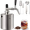 VEVOR Kaffeemaschine Edelstahl 2L Kaffee kalt brühen Niro Kaffeemaschine Kalt Brew Kaffeebereiter Filter, Silber