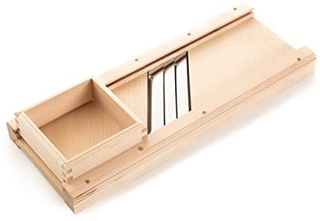 Ribnican Kitchen - Affettatrice grande da cucina per tagliare cavoli e verdure e trolley, per crauti, cavolo rosso e insalata di cavolo, in legno di faggio, lunghezza 40 cm (80 x 30 cm)