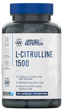 Applied Nutrition L-Citrulline 1500-1500mg L Citrulline Per Serving, Citrulline Capsules for Muscle Pump, Muscle Recovery Supplement, Increases Levels of L-Arginine and Nitric Oxide - 60 Servings