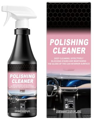 Limpiador De Esmalte De Automóviles - Detalles De Automóviles Spray Para Interiores De Limpiador | 237 Ml De Solución De Limpieza Automotriz | Restaurador De Larga Duración Para Asientos De Tablero De
