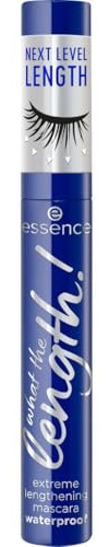 essence what the length! extreme lengthening mascara waterproof 02 Black, mascara allungante, nero, waterproof, ciglia ultra-definite, 10 ml