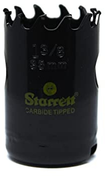 Starrett Tungsten Carbide Tipped Hole Saw - CT138 Deep Cut Holesaw Cutter - For Wood Suspended Flooring Reinforced Concrete & Fibreglass - 35MM
