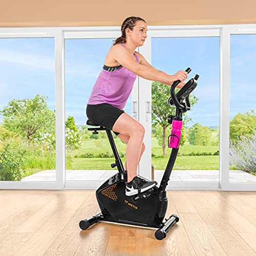 METIS Vélos d'appartement Home Trainer - Options pour débutants ou avancés | 8 Niveaux de résistance et 6 mesures de Performance | Équipement de Gym pour la Maison (Velefique Intemédiaires)
