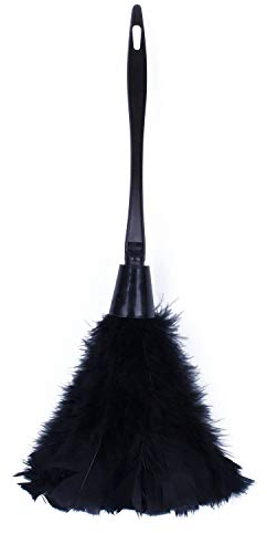 Evarbuild 1Pc Plumero De Plumas De De De Limpieza De Manejar Negro De Plástico (Negro) 35 Cm