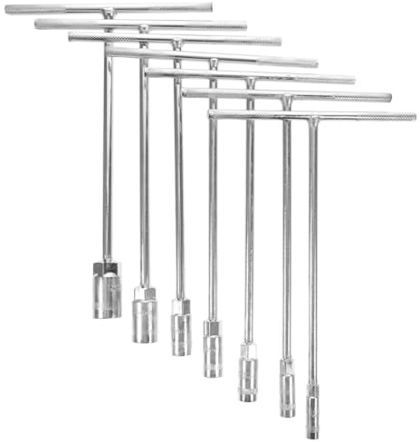 DOITOOL 7Pcs Set T-Wrench Set Clé À Rallonge Vélo Clé Bike Handle Grips T Handle Socket 10Mm Socket Wrench Car Repair Tool Metric Tool Set T Handle Socket Set Clé Et Jeu De Douilles