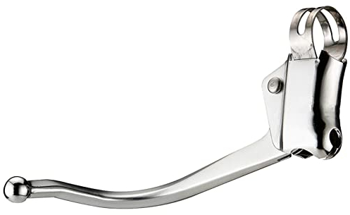 Lybunair Fahrrad-Vorderradgabel-Bremsgriffe, Retro gebogener Bremshebel für Lenker, Fahrrad-Klassiker-Bremsgriff-Ersatzteil (Silber)