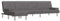 Wenjingqi 3157267 Schlafsofa in L-Form, Kunstleder, Grau, 255 x 140 x 70 cm