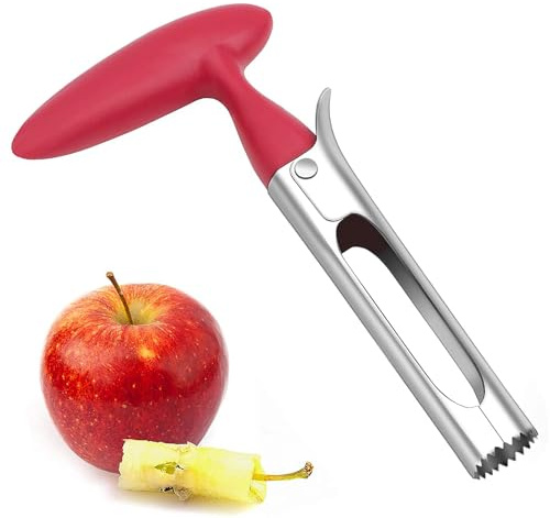 Apfelentkerner Apfelausstecher, Apfelstecher, Apfel Schneiden, Kerngehäuse Ausstecher Apfel, für Birnen, Paprika, Fuji, für Home, Küche(Rot)