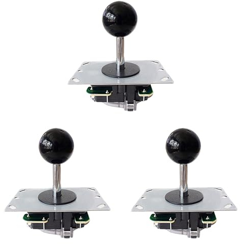 Eioeeklop 3X Arcade Joystick Controller Joystick Joystick con Scheda A Circuito 5P Pin Joystick Luminoso Console di Gioco Maniglia I
