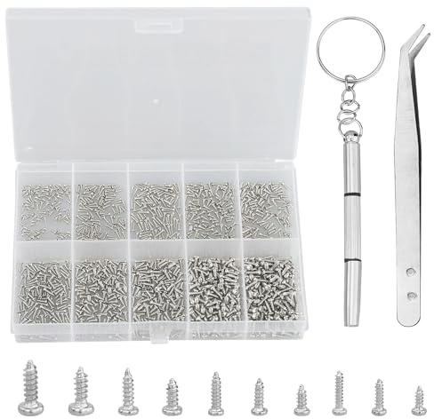 1200pcs Viti Autofilettanti M1/M1.2/M1.4/M1.7,Viti Assortimento Viti A Testa Croce,micro Piccole Viti A Testa Rotonda,assortite Di Viti Per Occhiali,orologi,telefoni,fotocamere,computer Portatili