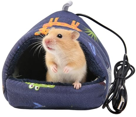 Genérico Cama Calefactora para Jaula De Pájaros - Suave Calentado por USB, Hamaca Colgante Cálida | Diseño De Calefacción Eléctrica, Espacio para Dormir, Ideal para Periquitos, Periquitos, Periqu