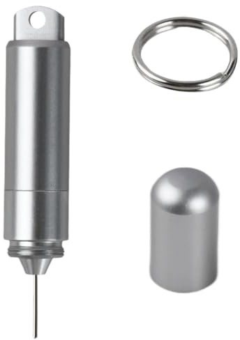 Merzio SIM Card Removal Tool and Cleaning Brush Portable Key chain SIM Ejector Pin Needle Opener for Cell Phones Smartphone Watch chain Link Remover Silver