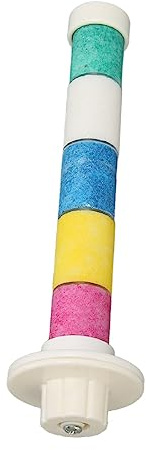 Jeanoko Fågel Abborre Stativ Leksak Kvartssand Tålig för Inomhusfåglar 16x2,2 Cm Färgglad Design Tvättbar