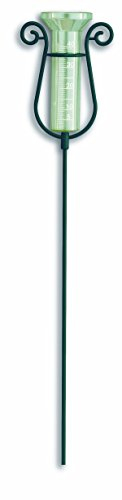 TFA Dostmann Regenmesser mit dem Erdspieß, 47.1007, wetterbeständig, robust, Niederschlagsmengen leicht und exakt ermitteln, grün, L 135 x B 75 x H 760 mm