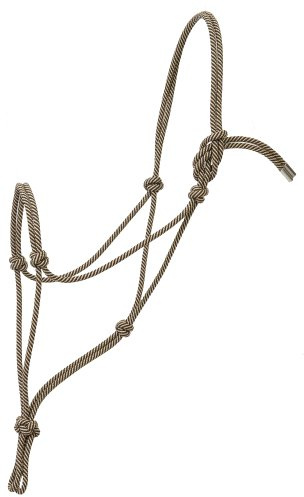 Weaver Leather Silvertip No. 95 Rope Halter, Large, Black/Tan