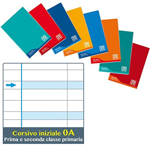 6 maxi quaderni Quadernone mono color didattico per disgrafia A4 rigo A 1-2 elementare