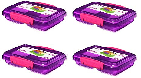Sistema 350ml Split Lunch Box - Purple (4)