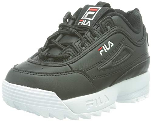 Fila Disruptor Teens, Scarpe da Ginnastica Unisex - Bambini e Ragazzi, Nero, 38 EU