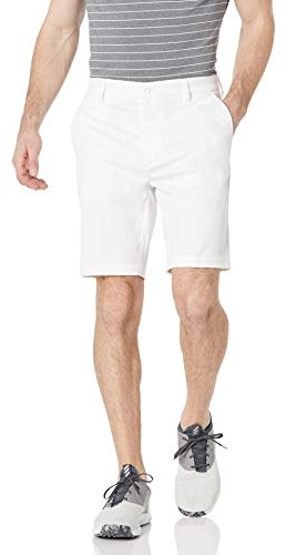 Amazon Essentials Short de Golf Extensible pour Homme Coupe Classique (Disponible en Grande Taille Large), Blanc, Taille 30