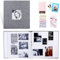 Fotoalbum, selbstklebend, großes Fotoalbum, selbstklebend, 200 Fotos, Einband aus Leinen, Grau, 20 Blatt/40 Seiten, 27 x 29 cm, für Familie, DIY, Banknoten, Karten