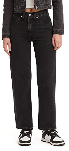Levi's Womens 94 Baggy (Also Available In Plus) Jeans, Black Stonewash, 32 US