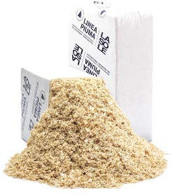 Copeaux de bois absorbants pour animaux box chevaux avicoles rongeurs terrariums secs litière haute qualité en balles de 400 litres (plume)