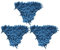 Robot Vacuum Accessories 3 PCS Blue Coral Mop Pads Fit for H2O X5 Steam Mop Replacement Microfiber Cleaning Pads Fit for H2O X5 Vacuum Cleaner Parts