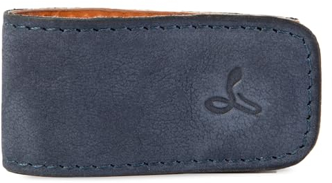 Snakehive Geldklammer Herren und Damen - Echtleder-Geldscheinklammer für Männer und Frauen - Starker Magnet, Schlankes, Minimalistisches Design - Handgefertigt in Europa (Navy)
